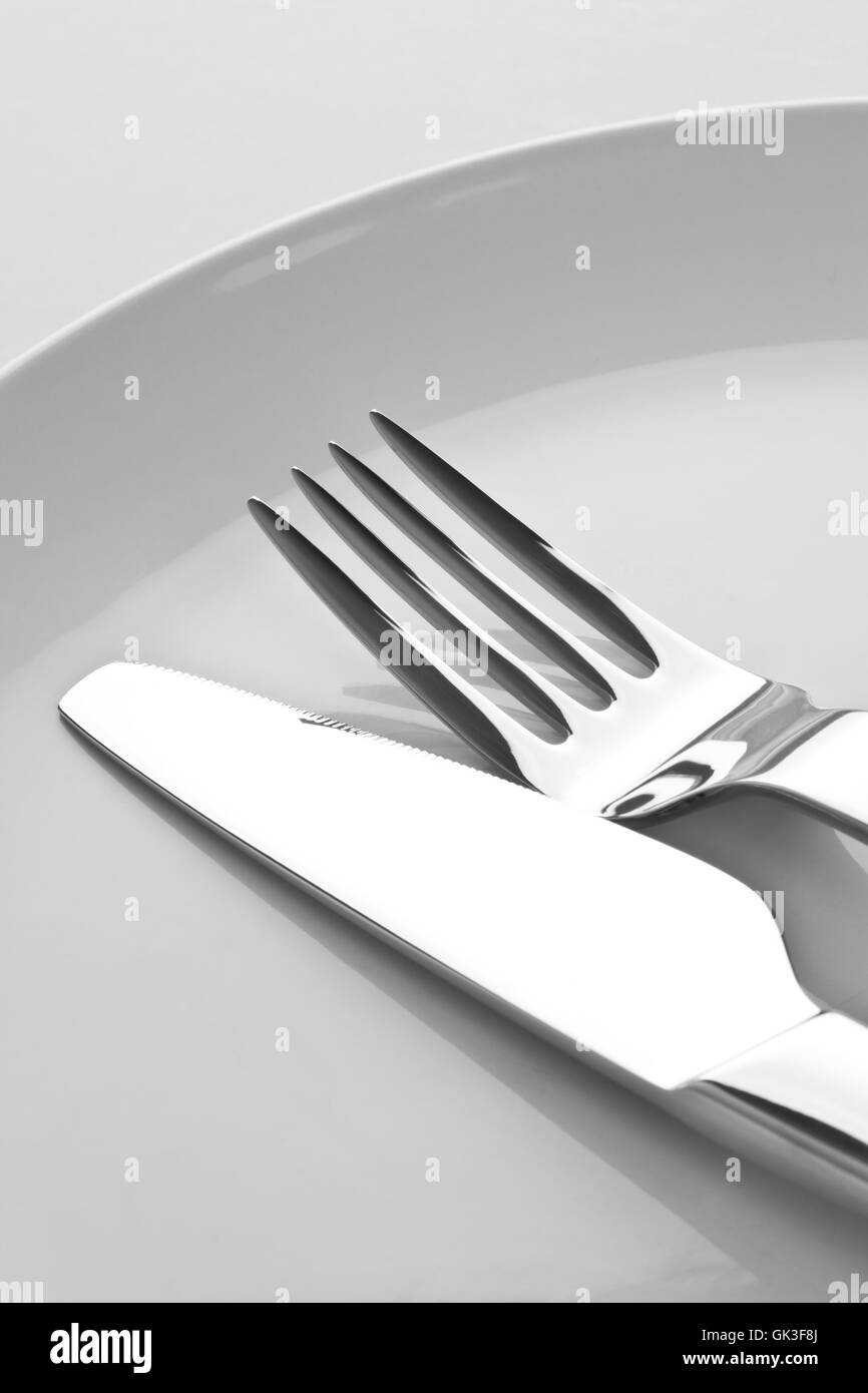 silver metal plate Stock Photo