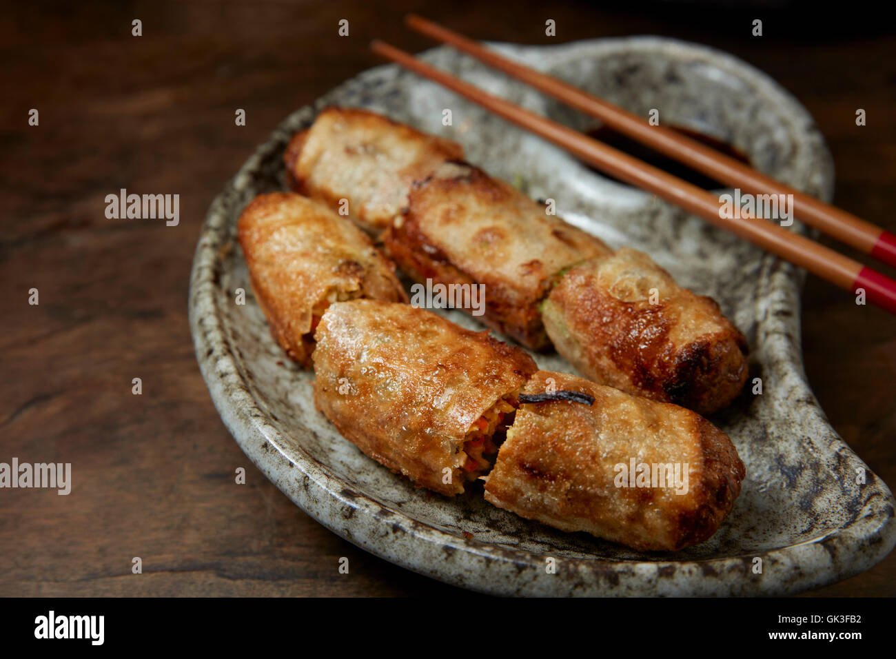Deep Fried Vegetable Spring Rolls with Mushrooms. Hoi An, Quang Nam