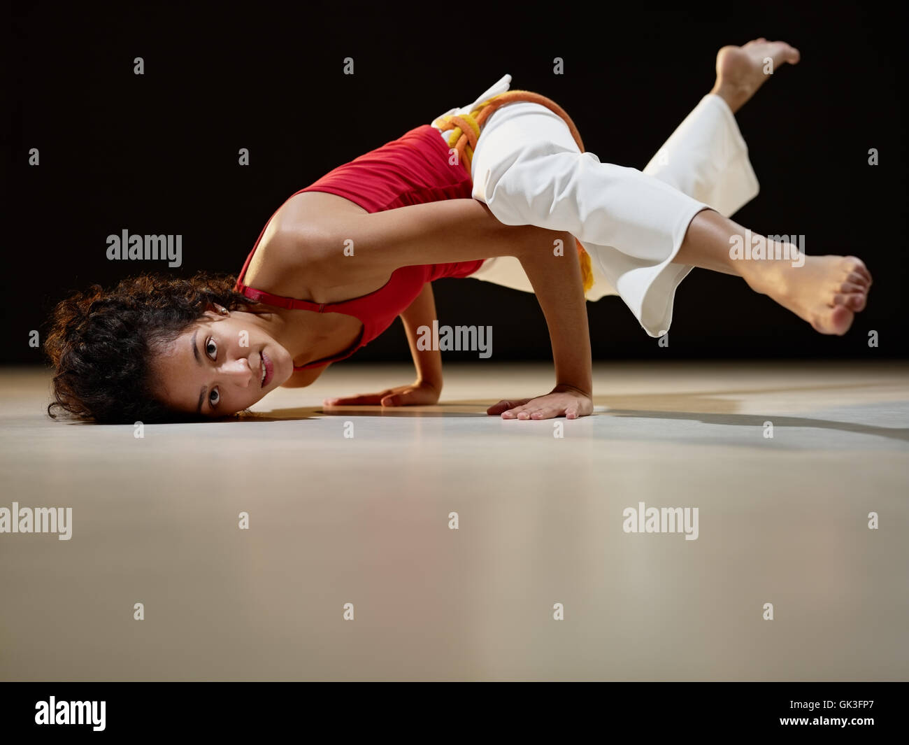 woman yoga acrobatics Stock Photo Alamy