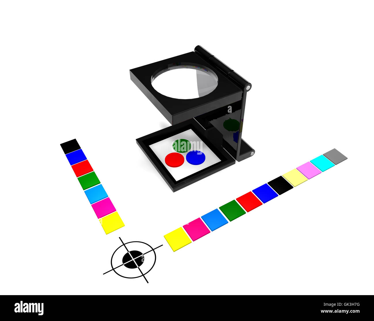 Matrix Magnify Label Dot matrix image Cut Out Stock Images & Pictures - Alamy