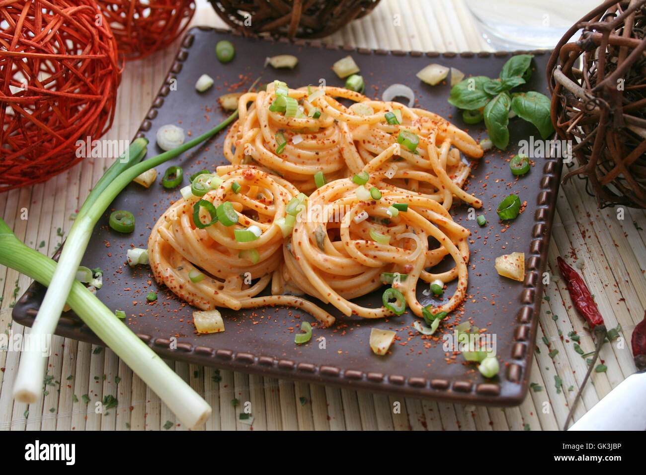 dough spaghetti noodles Stock Photo Alamy