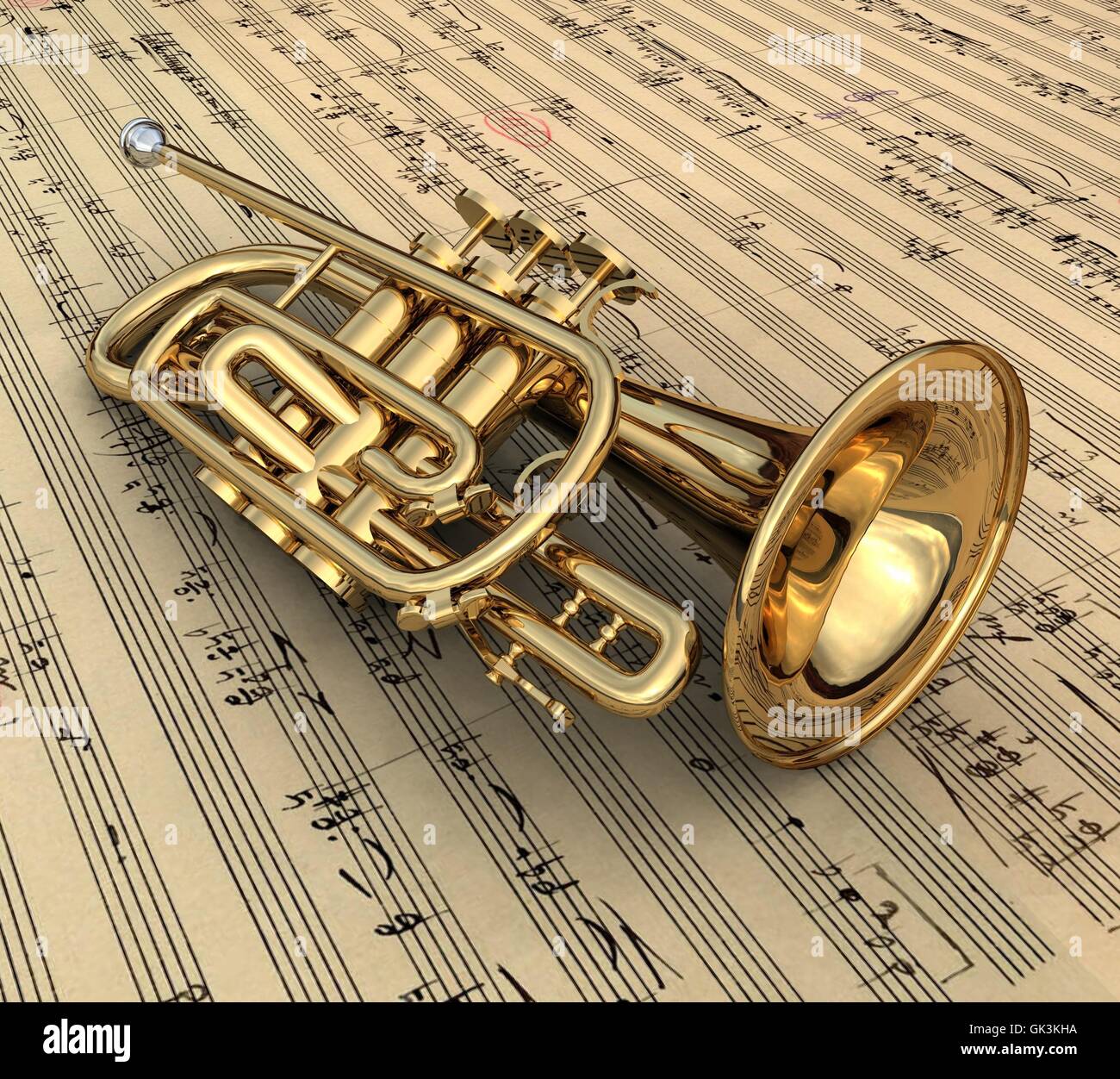 trumpet Stock Photo