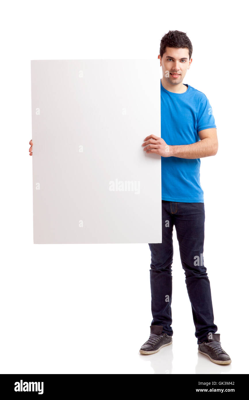 handsome possession holding Stock Photo