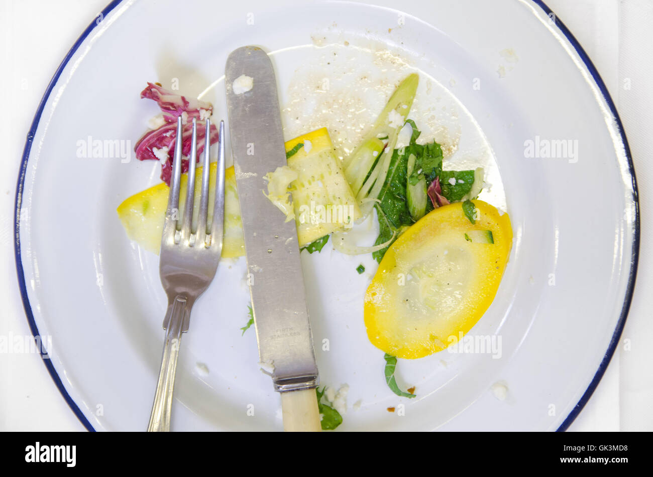 Finished courgette salad Stock Photo