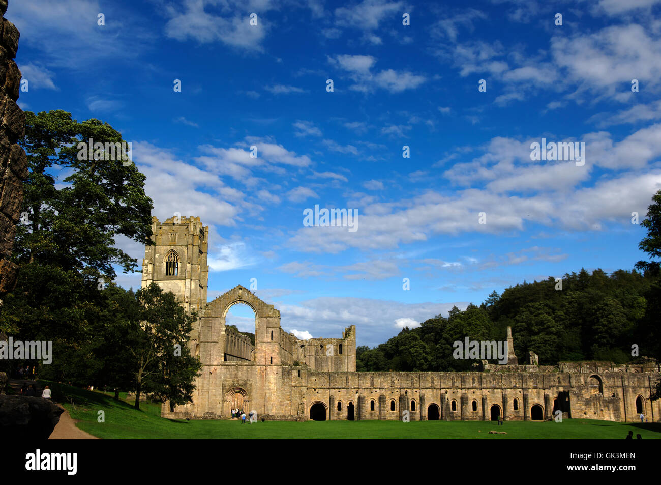 14 Aug 2011, North Yorkshire, England, UK --- Fountain's Abbey, Yorkshire, England, UK --- Image by © Jeremy Horner Stock Photo