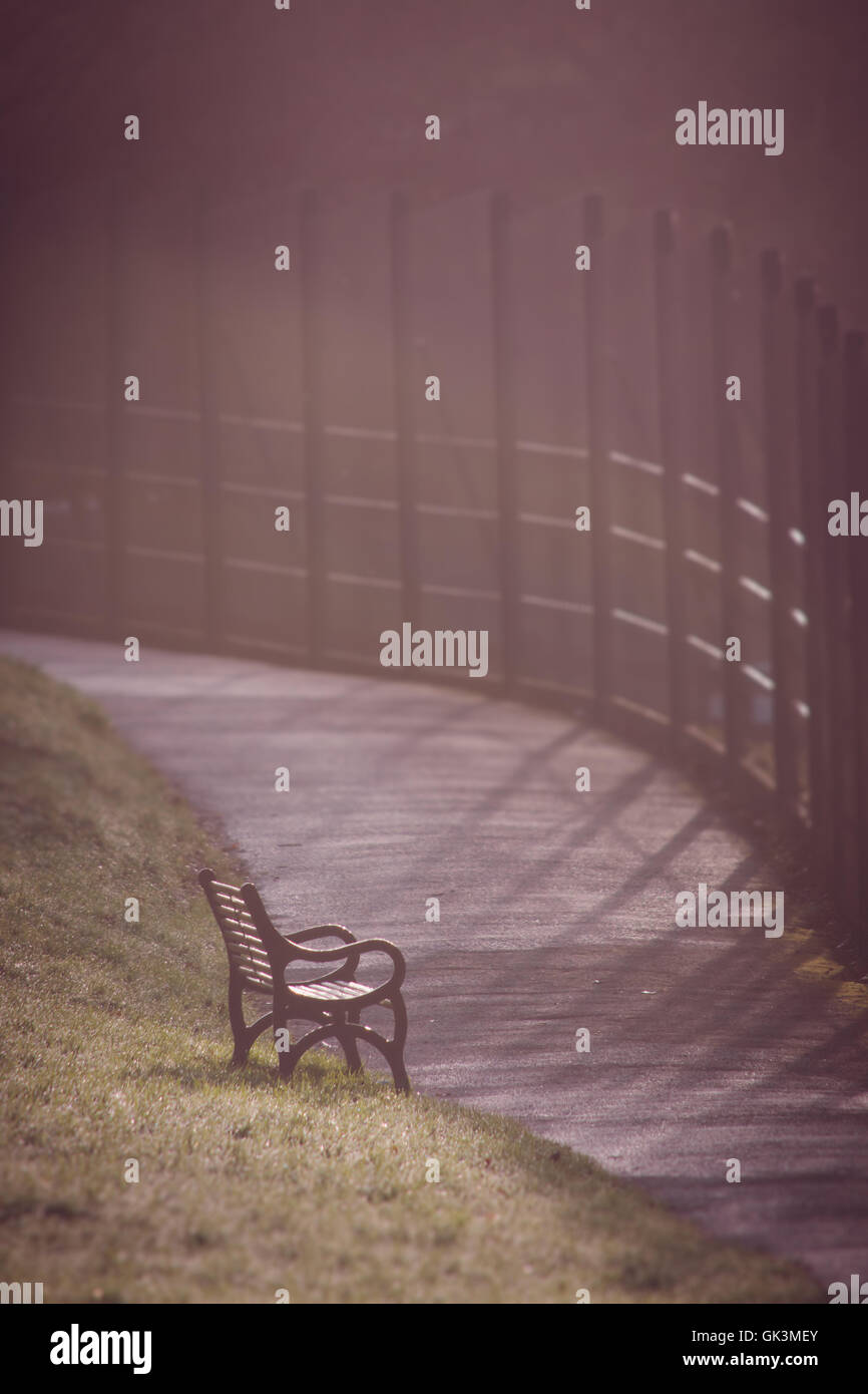 Bench in a park Stock Photo