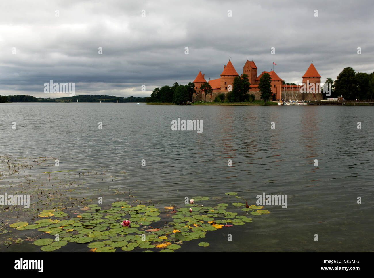 28 Aug 2011, Vilnius, Lithuania --- Traikai Island Castle is located in Traikai, Lithuania, in Lake Galve. --- Image by © Jeremy Stock Photo