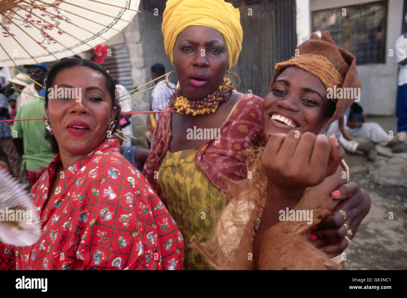 ca. 1996, Quibdo, Colombia Three Women in Procession of