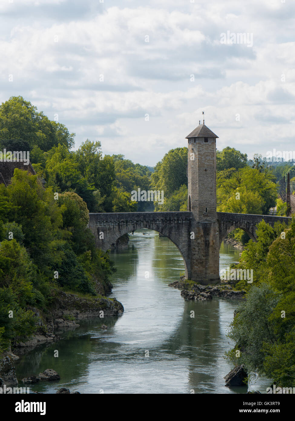 Orthez old bridge in the french pyrenees Stock Photo - Alamy