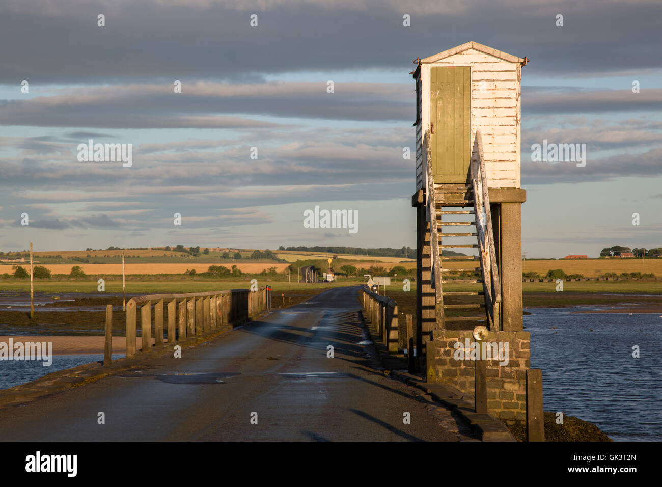 Holy Island Causeway, Northumberland, England, UK Stock Photo Alamy