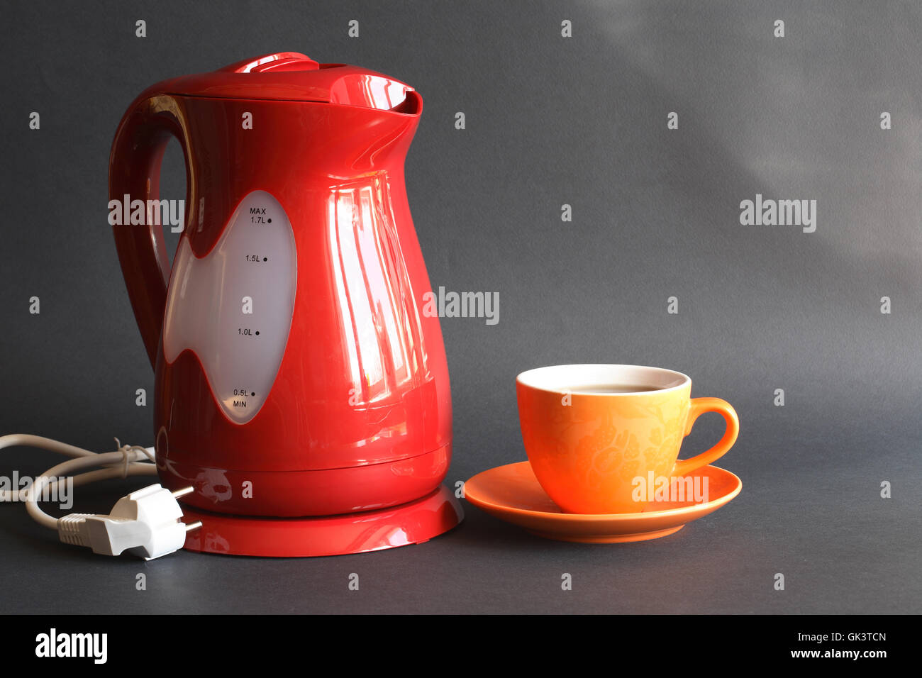 Electric Kettle And Tea Stock Photo Alamy