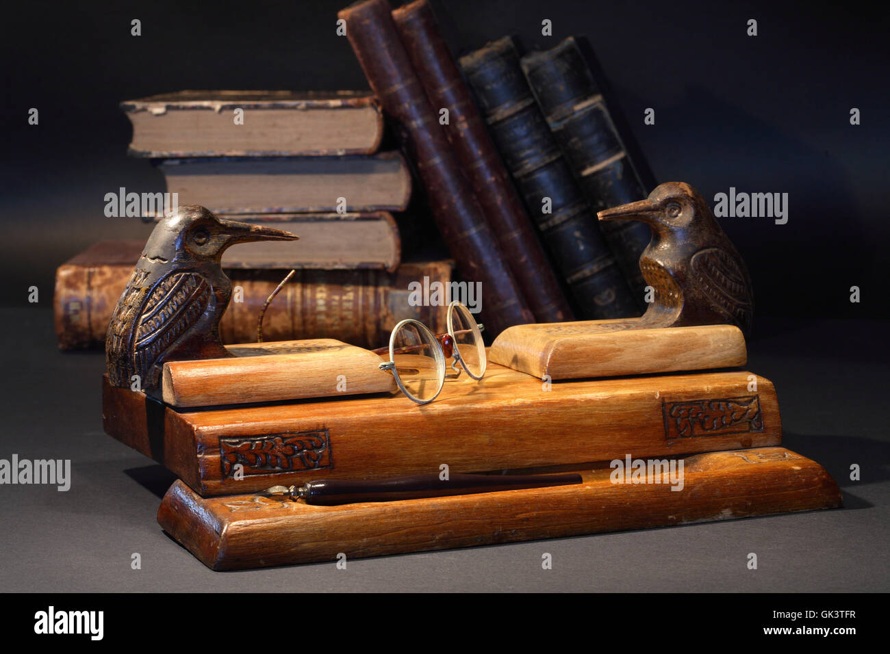 Vintage Desk Set Stock Photo Alamy