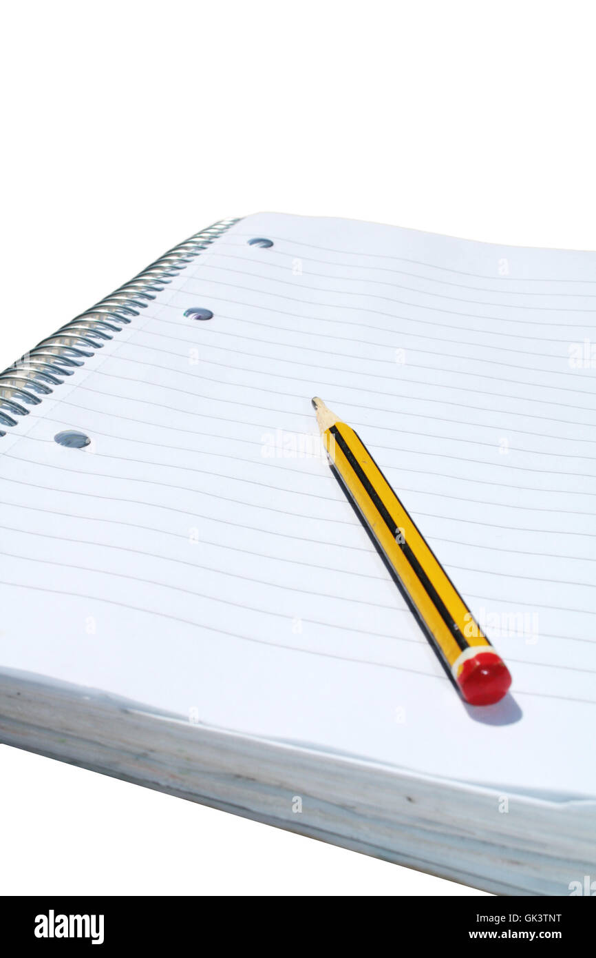 notebook with pencil Stock Photo - Alamy