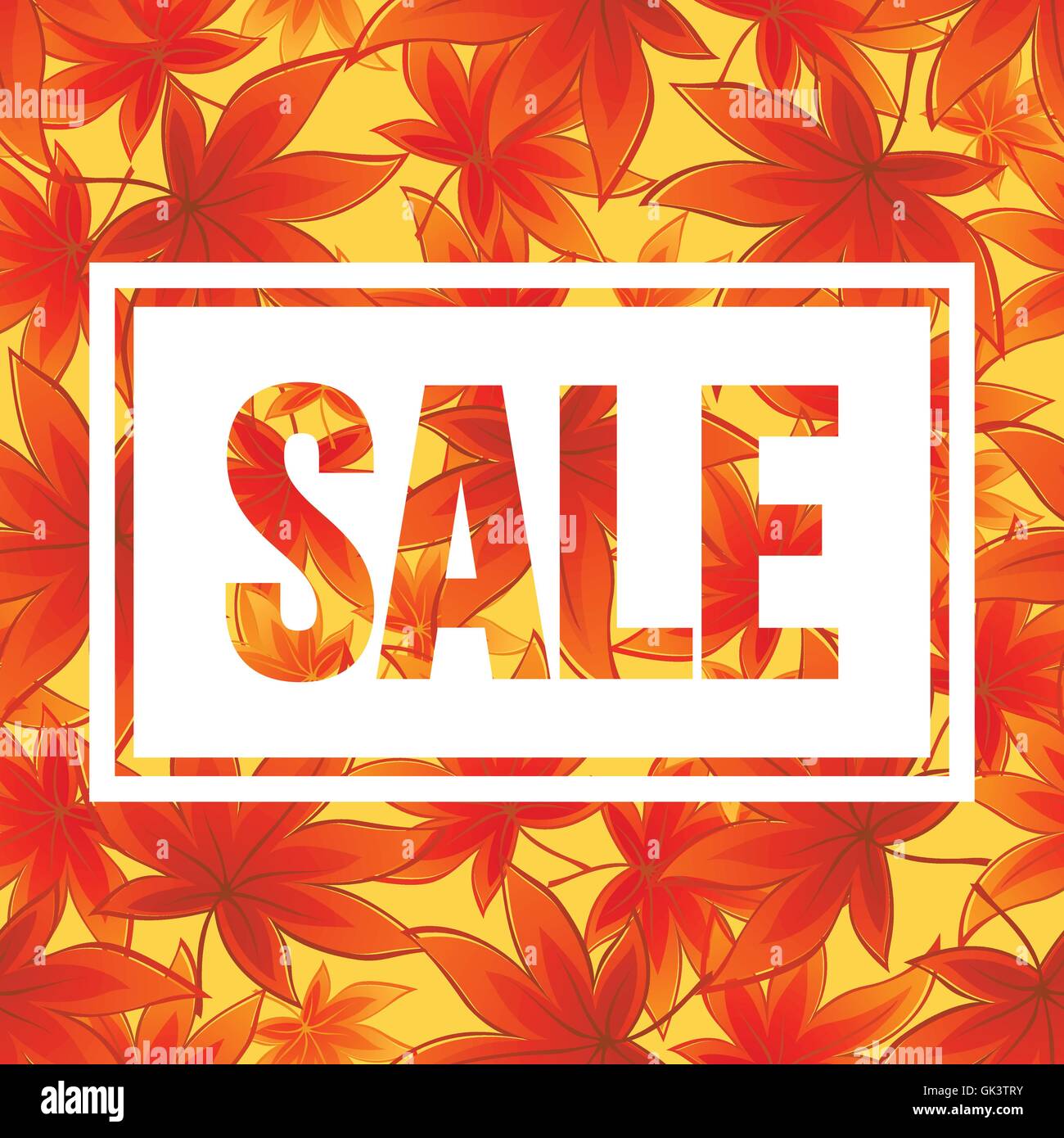 Autumn seasonal banner design. Fall leaf. Vector illustration Stock ...