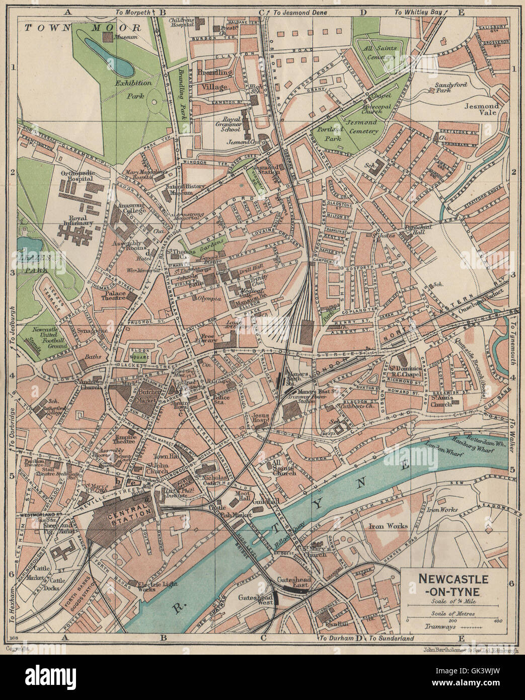 Map Of Newcastle Upon Tyne And Surrounding Areas Newcastle Map High Resolution Stock Photography And Images - Alamy