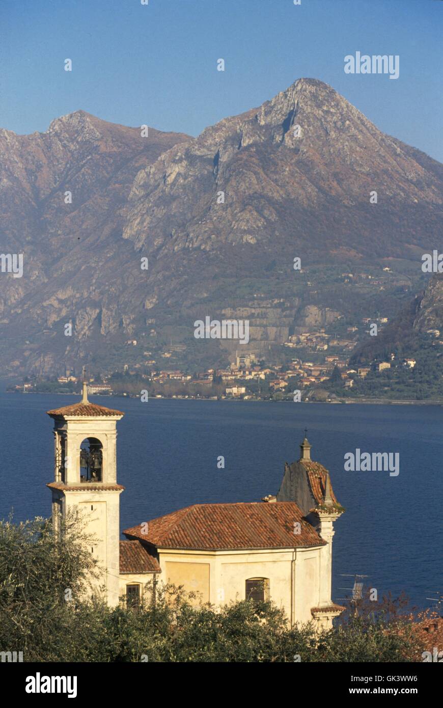 Italy, Lombardy region, Iseo lake, the St. John of Sardines church in Carzano village on Montisola island Stock Photo
