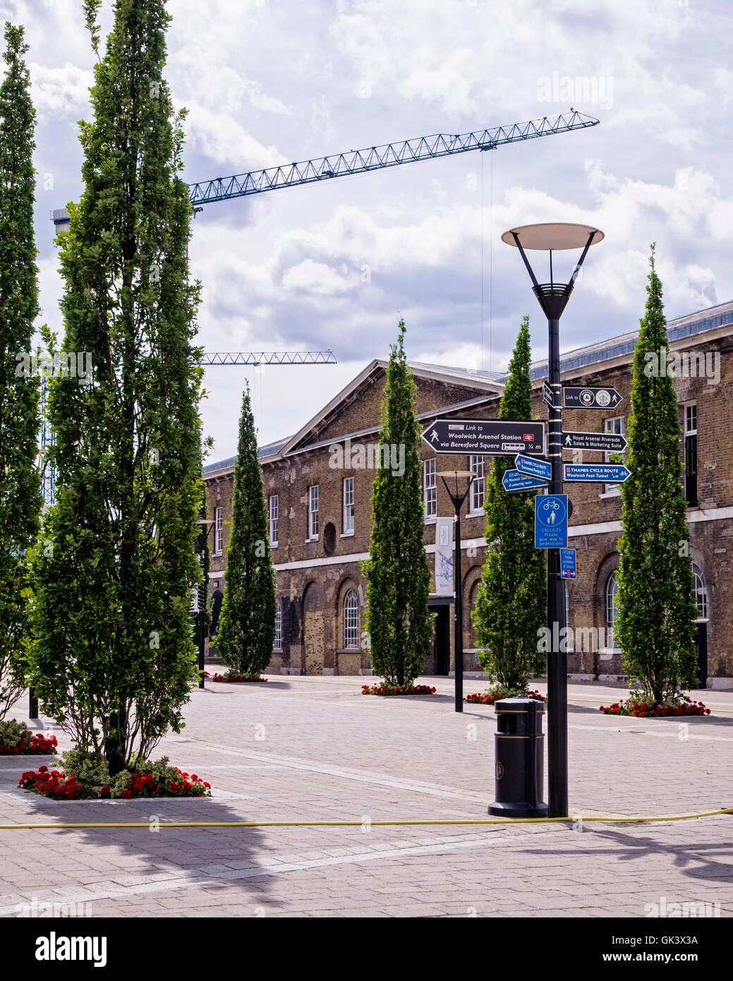 Woolwich, London. Royal Arsenal Riverside Berkeley Homes Stock Photo
