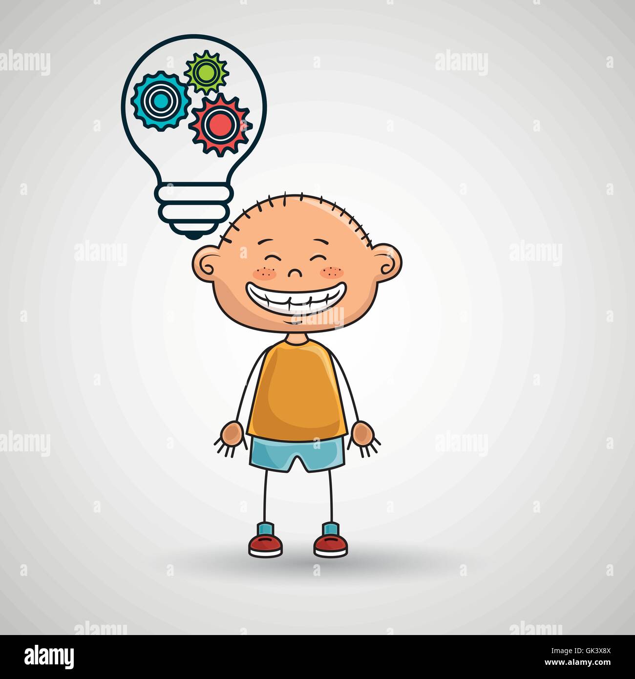 boy idea gears icon Stock Vector Image & Art - Alamy