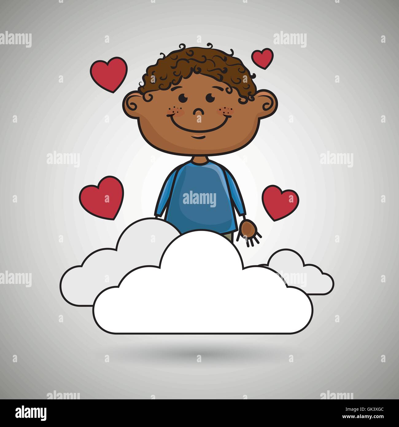 boy cloud heart love Stock Vector Image & Art - Alamy