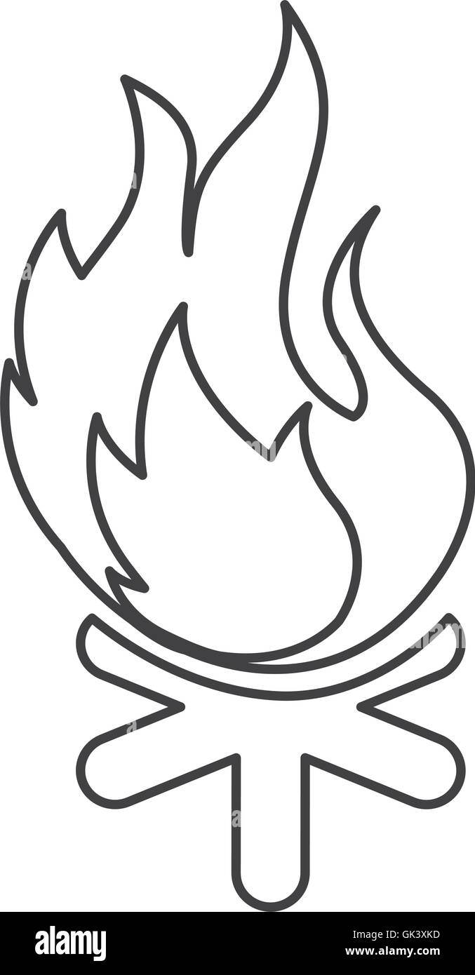 campfire flame wood icon Stock Vector Image & Art - Alamy