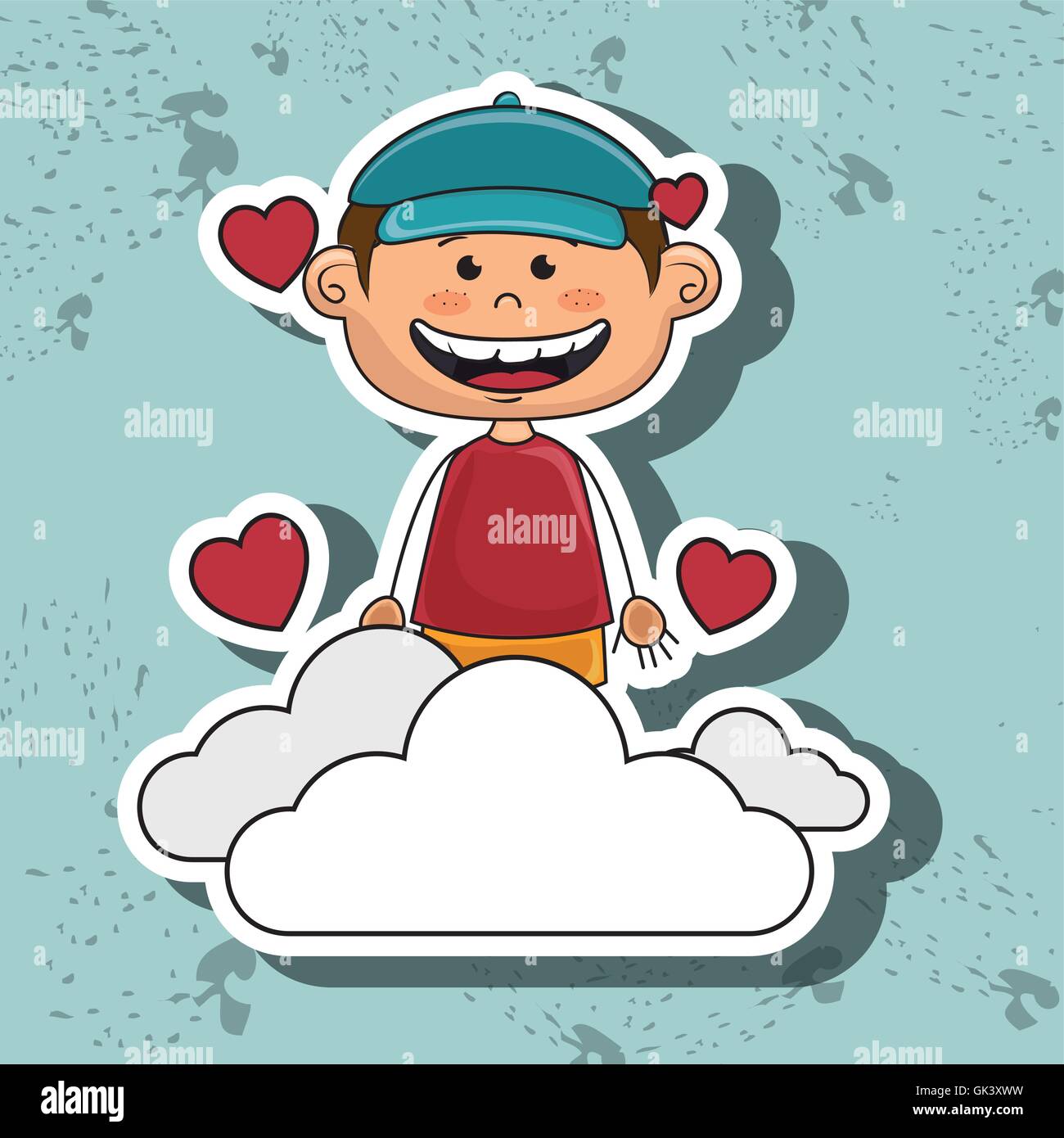 boy cloud heart love Stock Vector Image & Art - Alamy