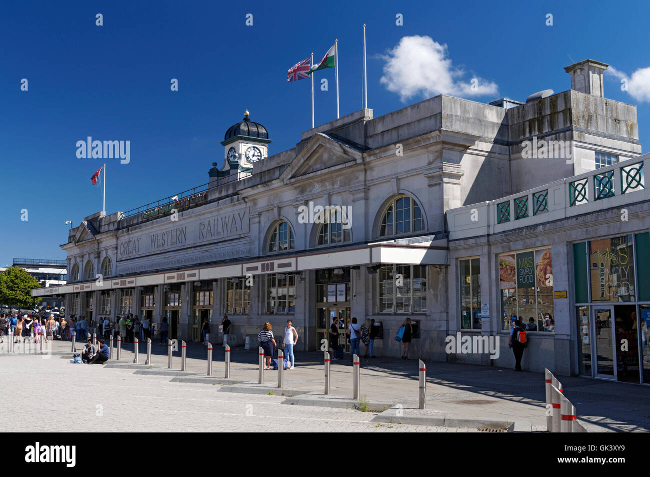 Car park outside Cardiff Central station, Cardiff, South Glamorgan, Wales  Stock Photo - Alamy