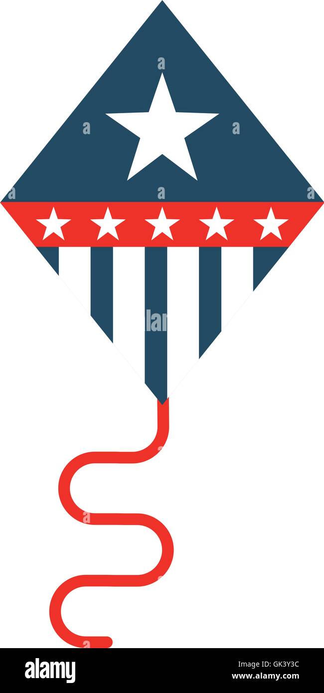 American flag kite Stock Vector Images Alamy