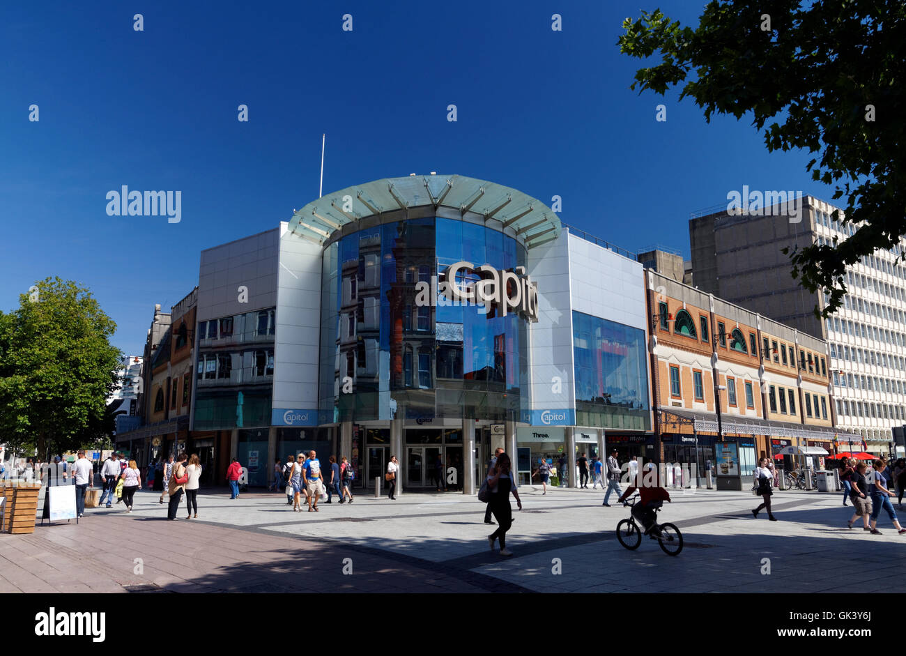 Capitol shopping centre, Queen Street, Cardiff, South Wales, UK Stock