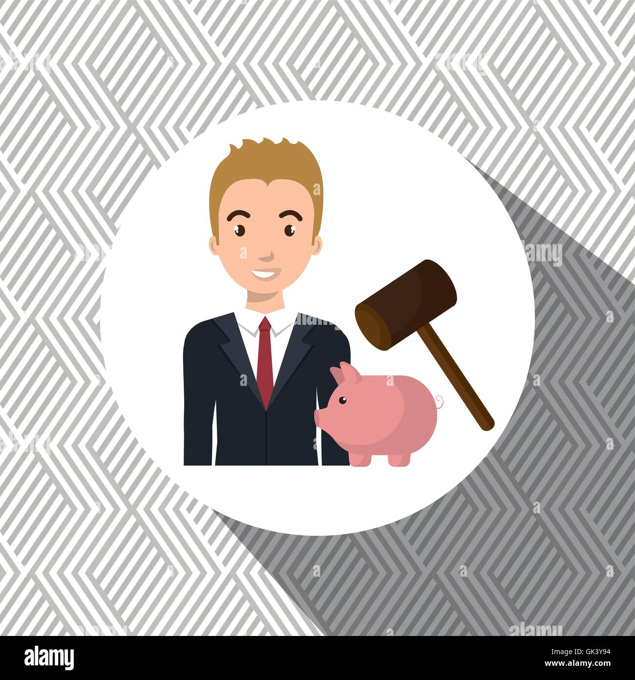 man piggy saving money Stock Vector Image & Art - Alamy