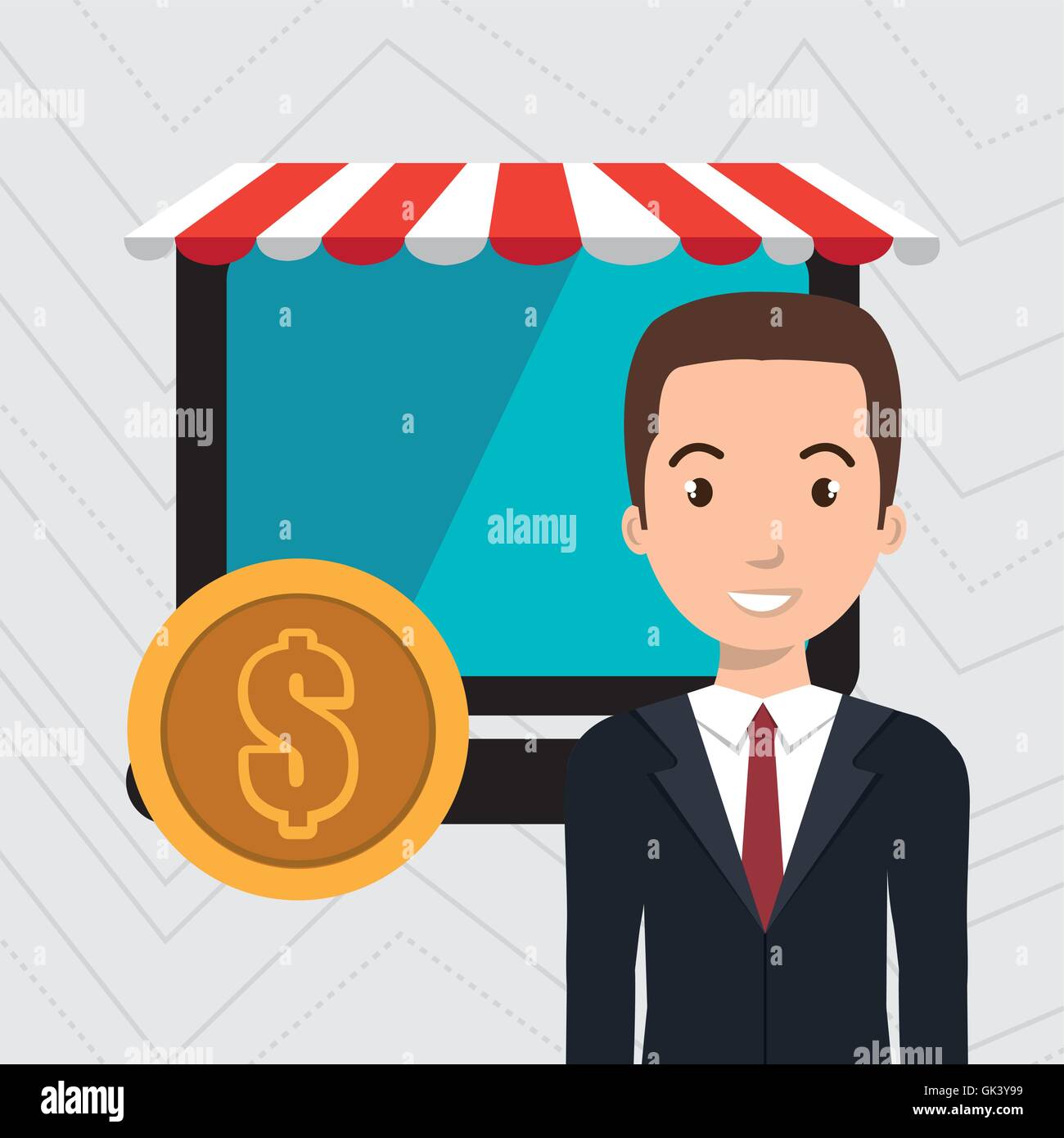 Tie store display Stock Vector Images - Alamy