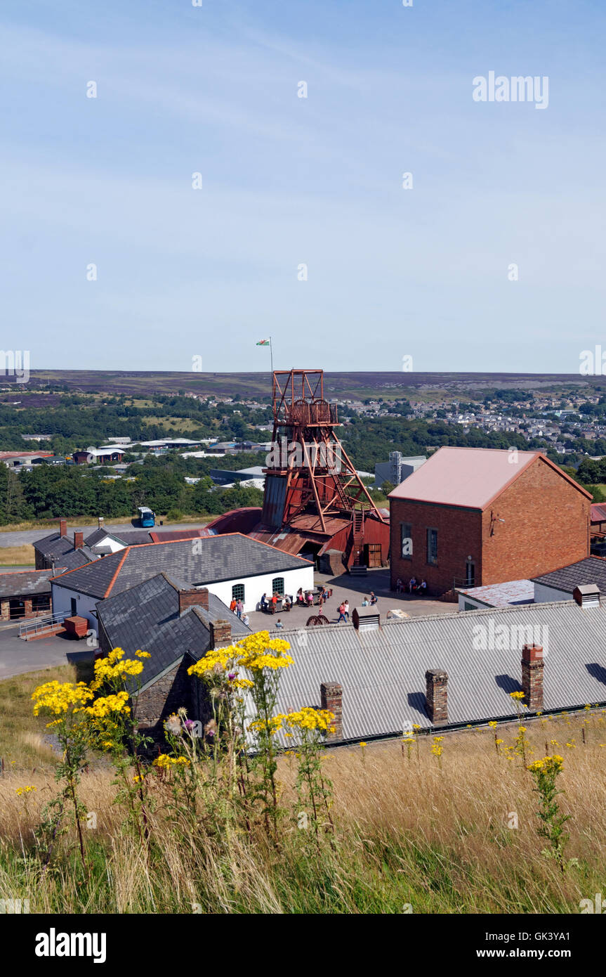 Pit Head Winding Gear, Big Pit Mining Museum, Blaenavon, Torfaen, South Wales, UK. Stock Photo