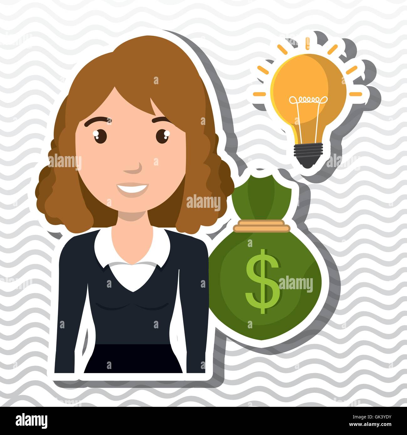 character bag money idea Stock Vector Image & Art - Alamy