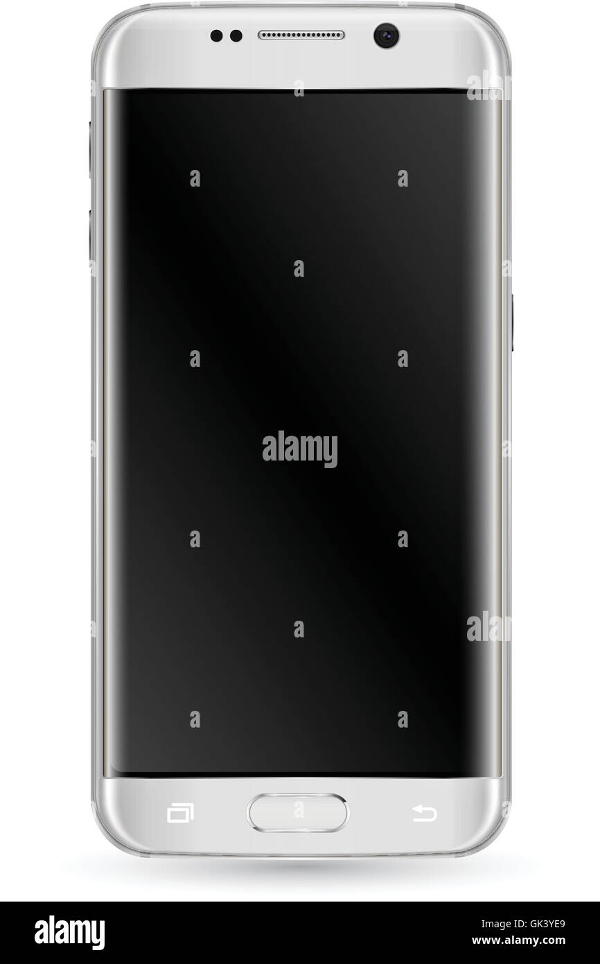 New realistic smartphone mockups with blank screen isolated on white ...