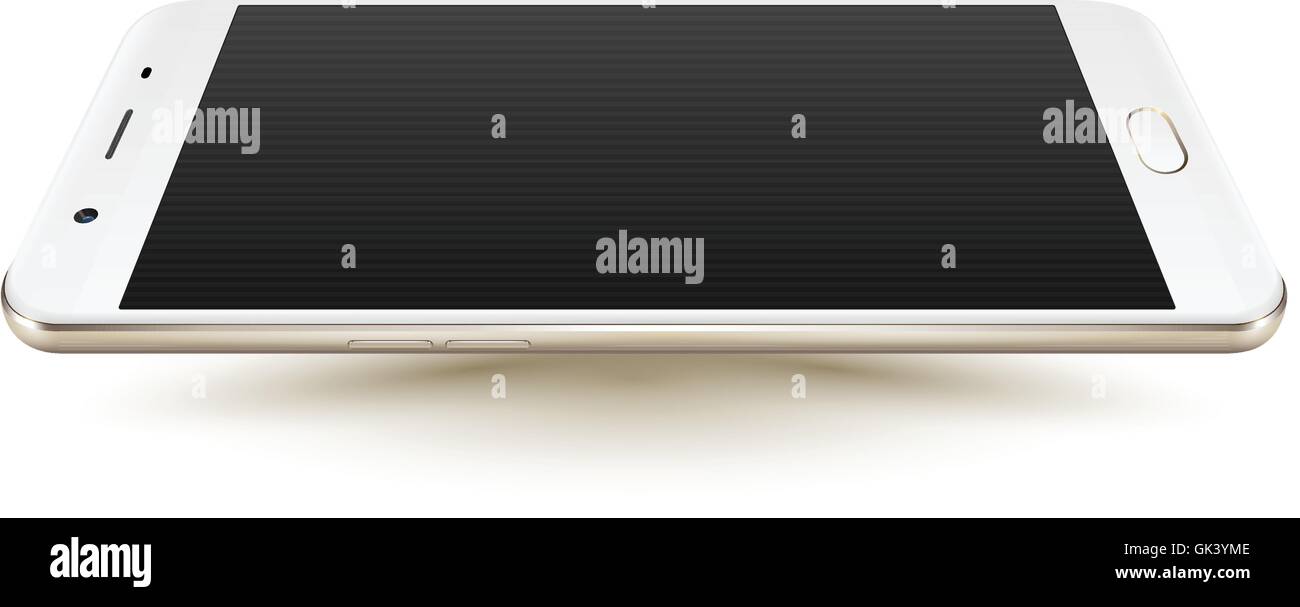 New realistic smartphone mockups with blank screen isolated on white ...