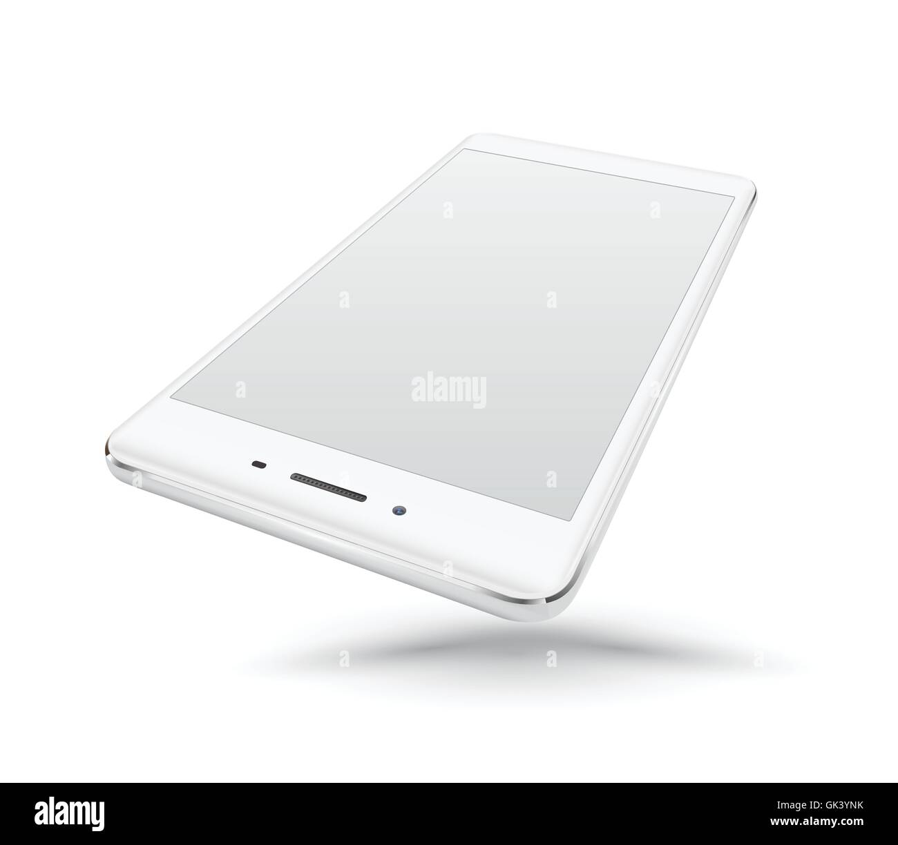 New realistic smartphone mockups with blank screen isolated on white ...