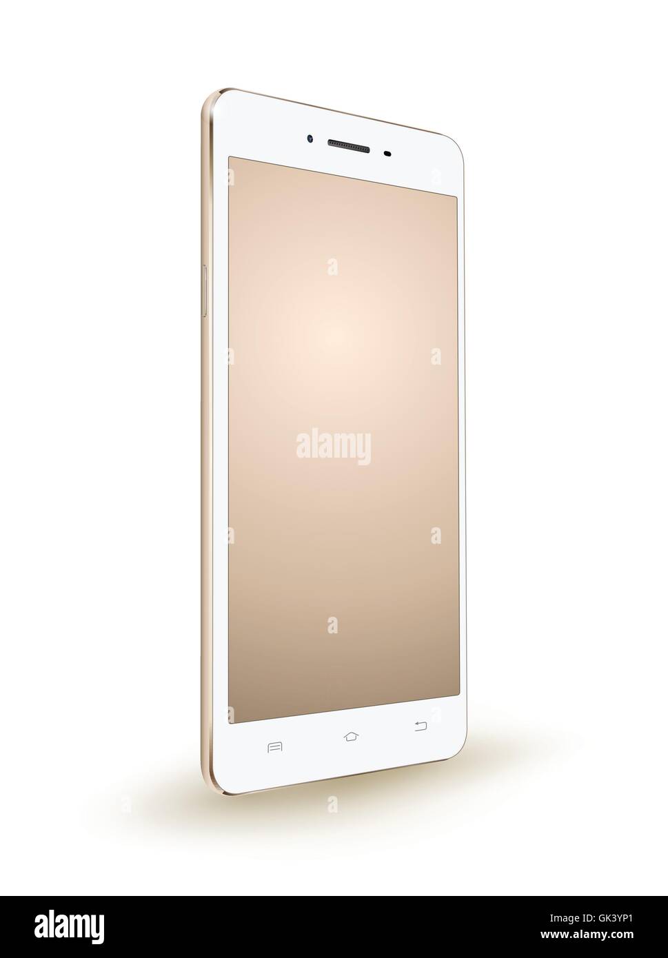 New realistic  smartphone mockups with blank screen isolated on white background. Stock Vector