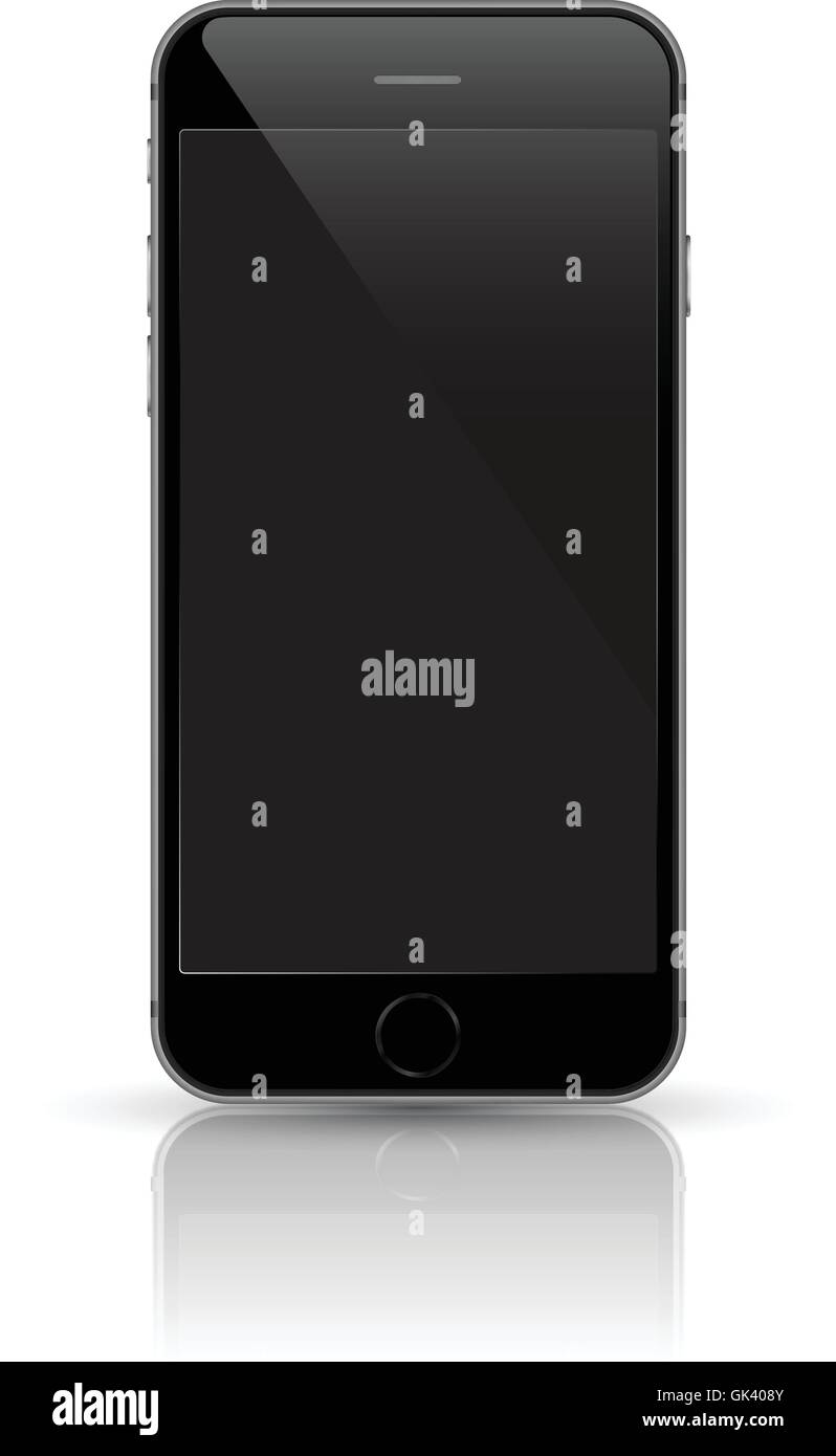 New realistic smartphone mockups with blank screen isolated on white ...