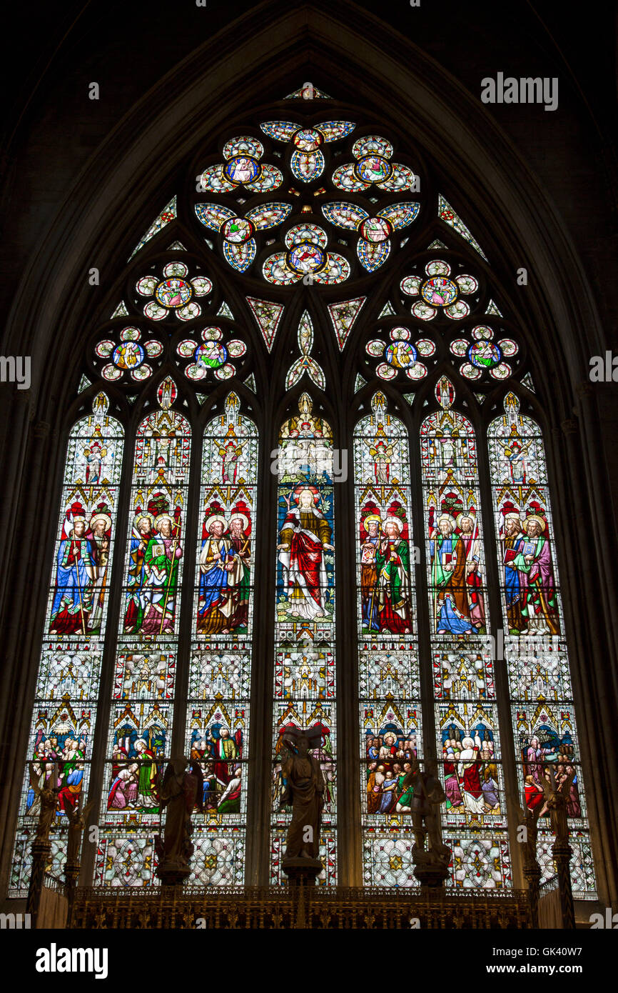 Stained Glass Window, Cathedral Church, Ripon, Yorkshire, England, UK