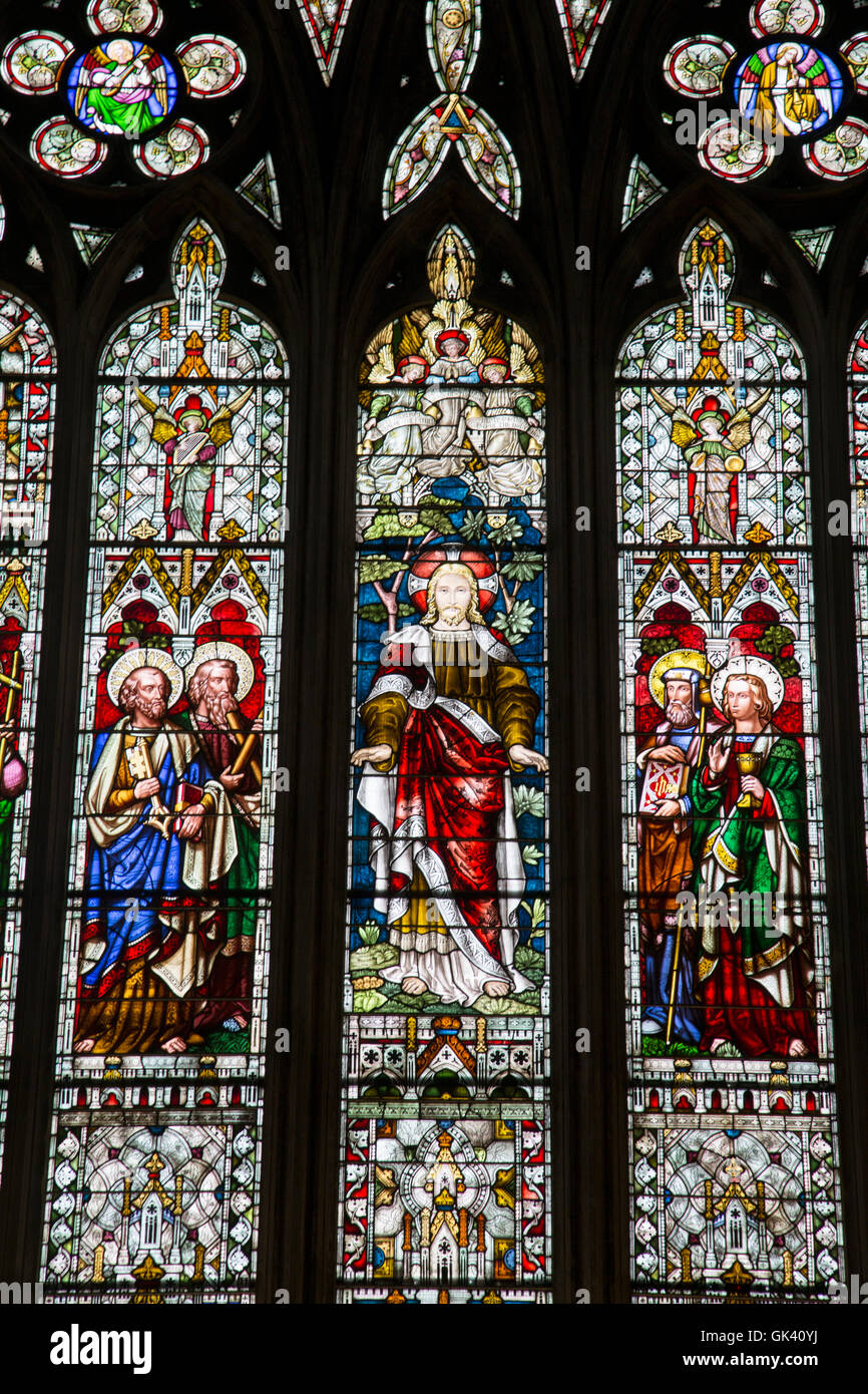 Stained Glass Window, Cathedral Church, Ripon, Yorkshire, England, UK