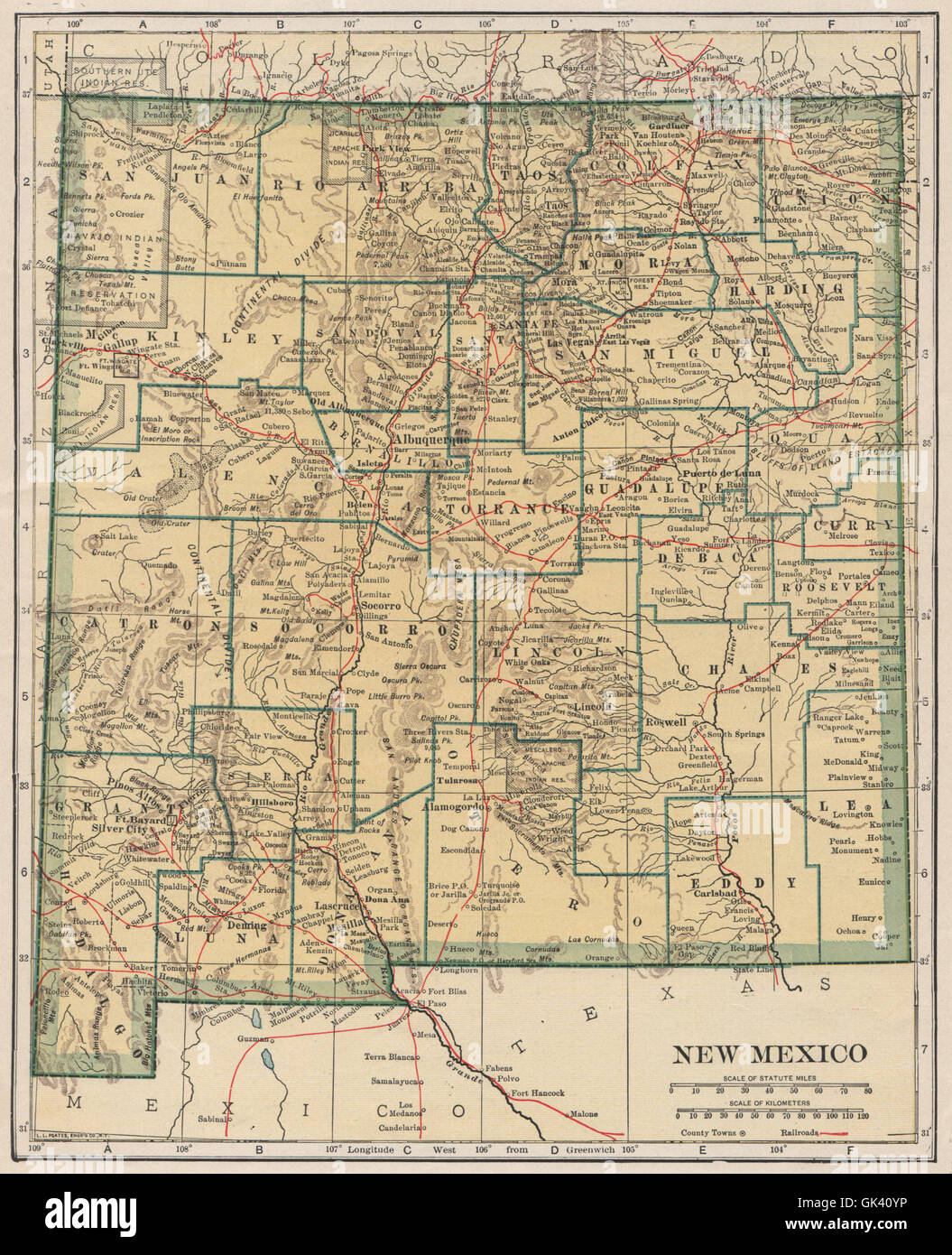 New Mexico Railroad Map Ontheworldmap Com - vrogue.co