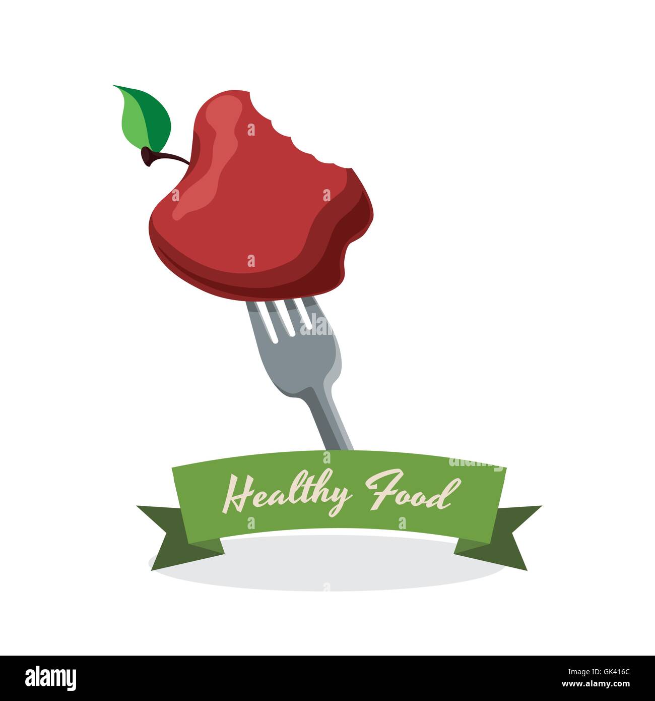 Healthy food design. organic food. flat illustration Stock Vector Image ...