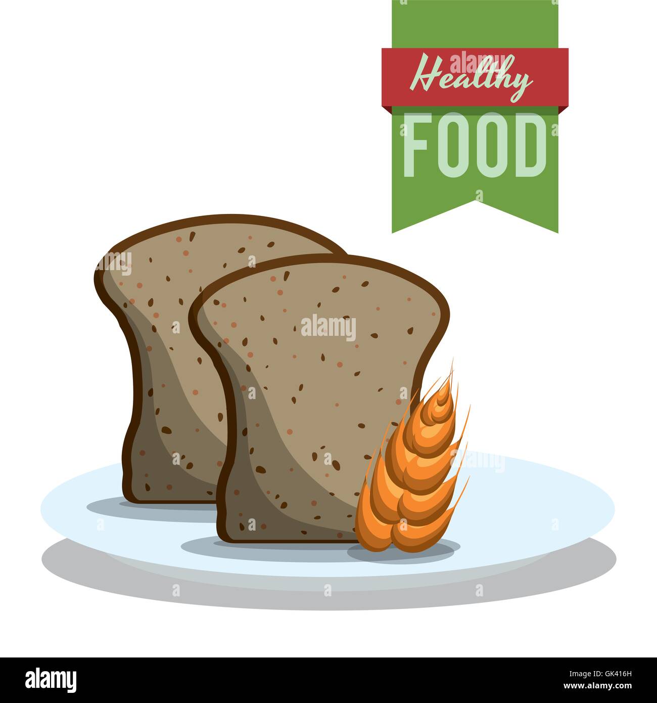 Healthy food design. organic food. flat illustration Stock Vector Image ...