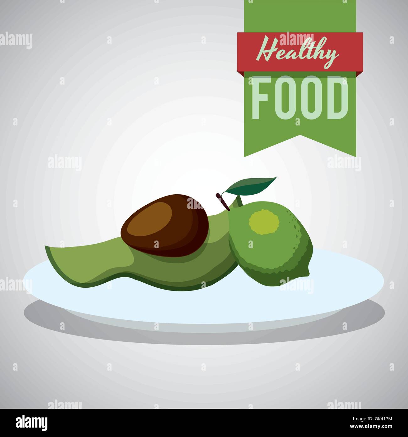 Healthy food design. organic food. flat illustration Stock Vector Image ...