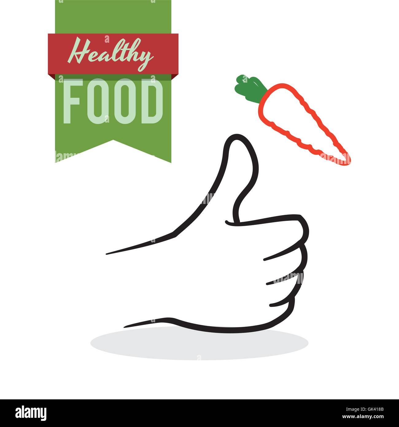 Healthy food design. organic food. flat illustration Stock Vector Image ...