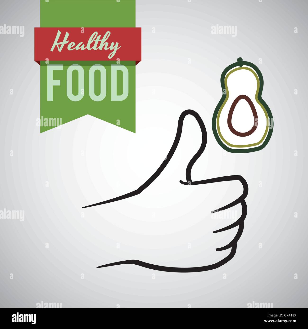 Healthy food design. organic food. flat illustration Stock Vector Image ...