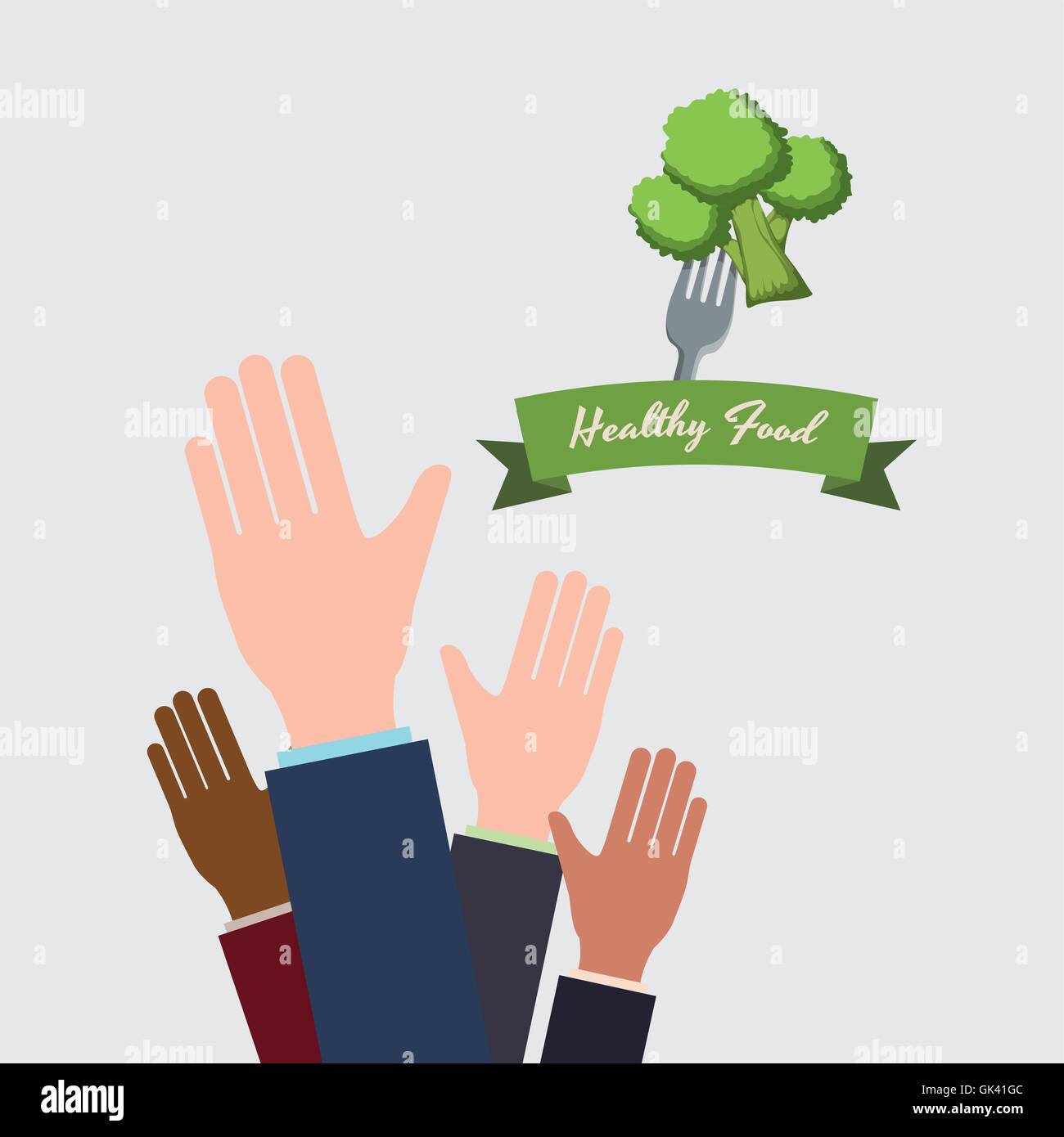 Healthy food design. organic food. flat illustration , vector Stock ...