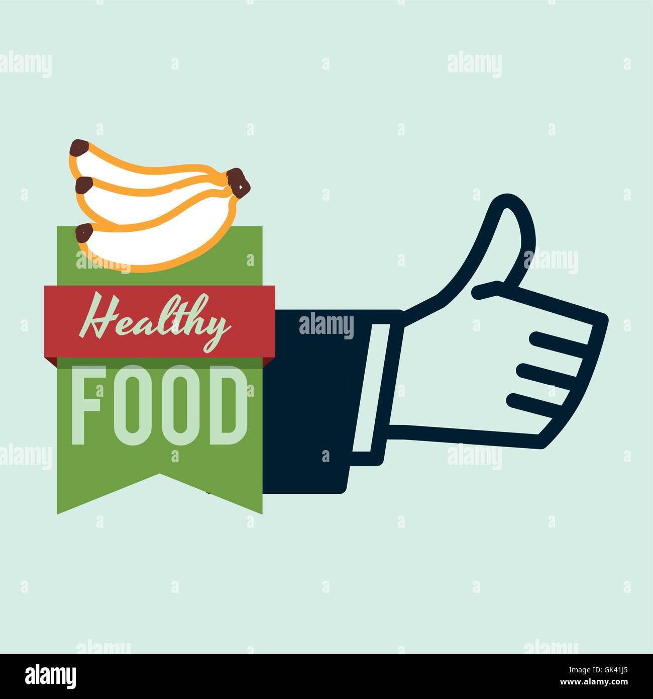 Healthy food design. organic food. flat illustration , vector Stock ...