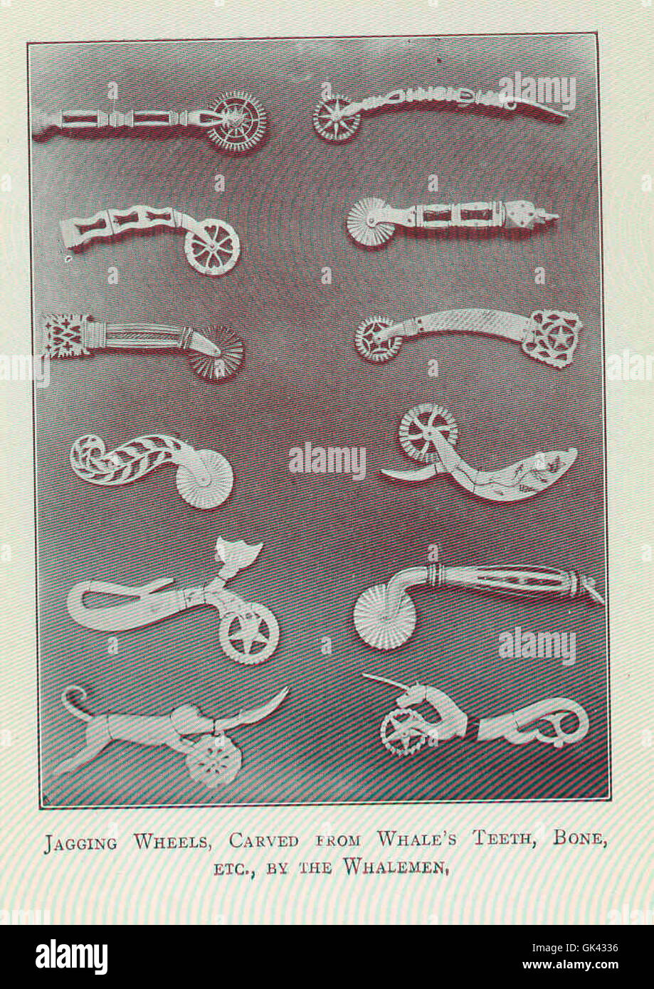 44688 Jagging Wheels, carved from Whale's Teeth, Bone, Etc, by the