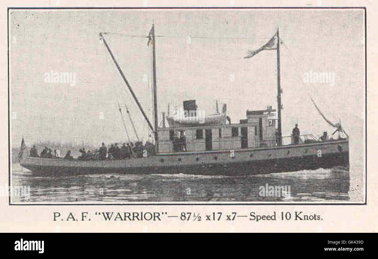 44828 P A F 'Warrior--87 12 x 17 x 7 -- Speed 10 Knots Stock Photo