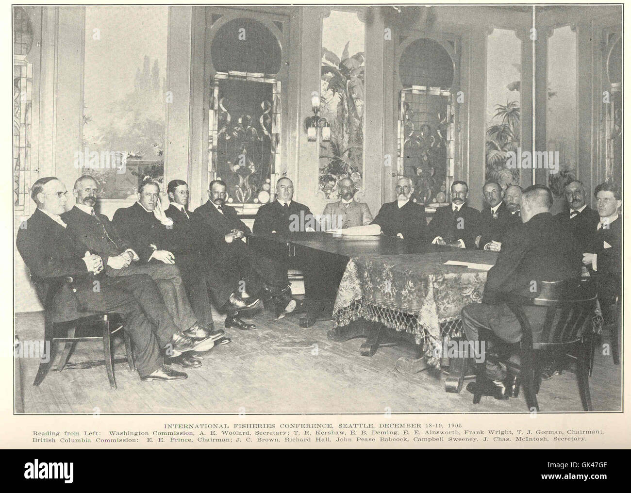 47594 International Fisheries Conference, Seattle, December 18-19, 1905 - Reading from Left - Stock Photo